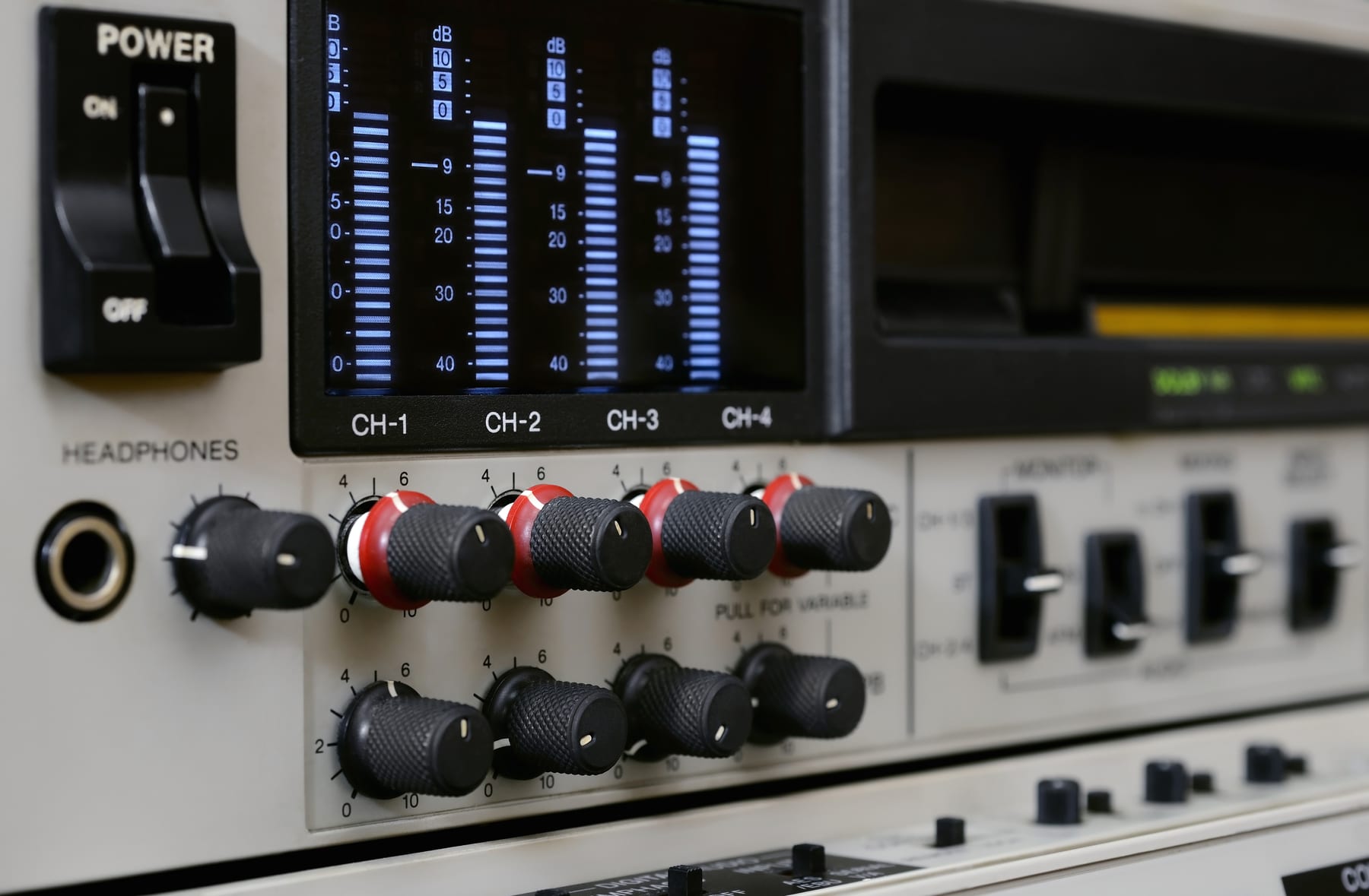 Broadcast video deck digitising a U-matic tape at Legacy Technologies